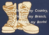 AIR FORCE - Custom Embroidered by Veteran Women, 'I EARNED my Boots!' Hoodie