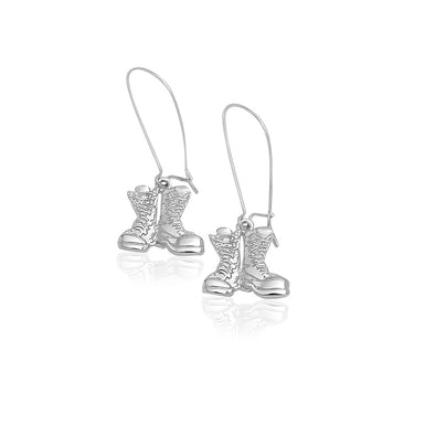 High Speed Earrings - 15mm Antiqued or Shined Stainless Steel, Sterling Silver, or Gold-Plated Stainless Steel dangling from Large Kidney Style Ear Wires