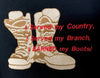 MARINES - Custom Embroidered by Veteran Women, 'I EARNED my Boots!' Hoodie